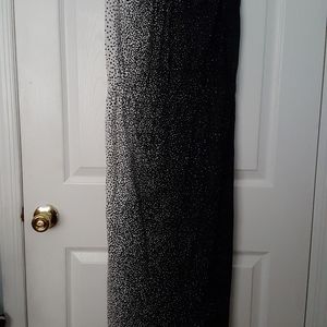 Marimekko black and white jersey strapless dress